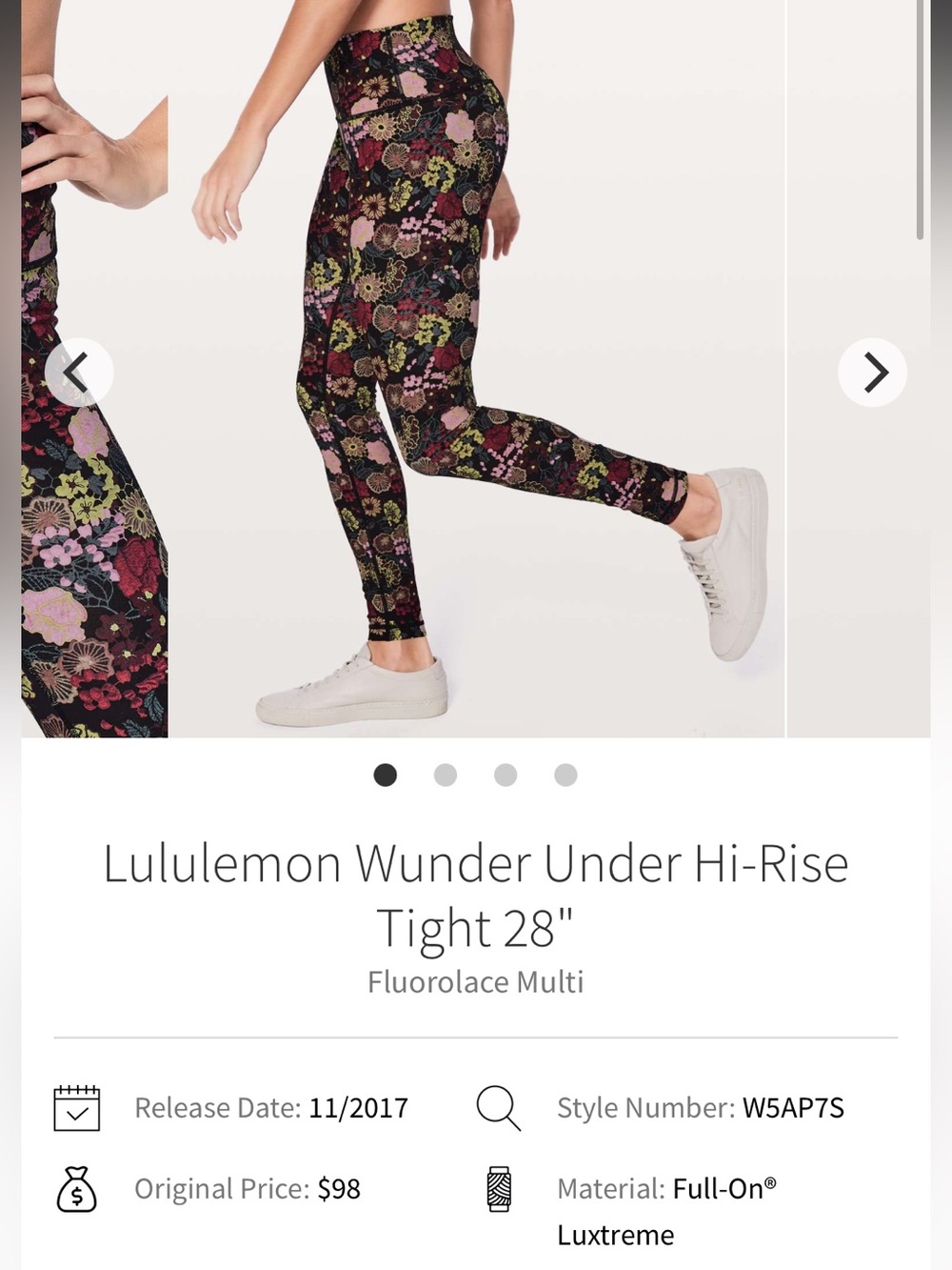 lululemon athletica Fluorolace Multi High-Rise Floral Leggings